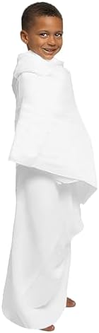 Kids Ihram Towels Set for Boys - 2-Piece White Islamic Towel