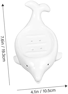 Ciieeo Ceramic Dolphin Soap Dish for Kids