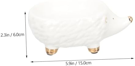 Cute Ceramic Hedgehog Soap Dish Bathroom Accessory Holder