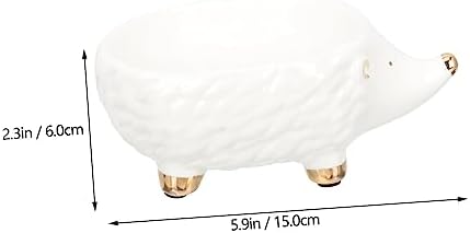 Ciieeo Hedgehog Shape Ceramic Soap Holder Bathroom Decor