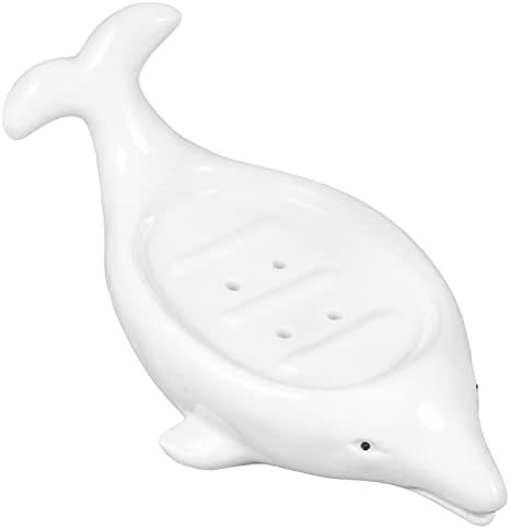Ciieeo Ceramic Dolphin Soap Dish for Kids
