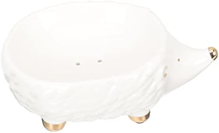 Ceramic Hedgehog Soap Holder for Bathroom Kitchen