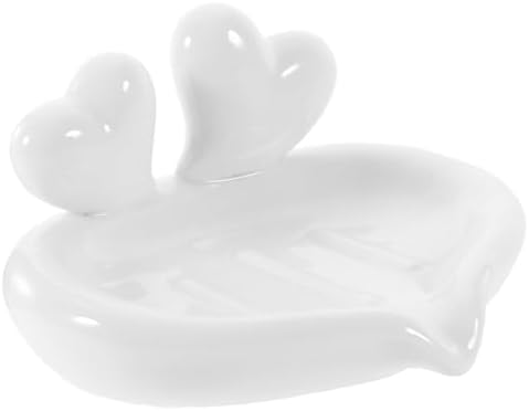 PRETYZOOM Ceramic Soap Holder with Drainage Drainage Soap Dish for Bathroom