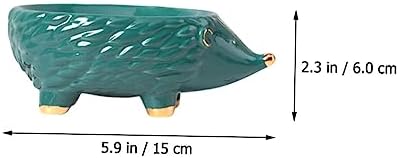 ABOOFAN Cartoon Hedgehog Soap Holder Ceramic Tray