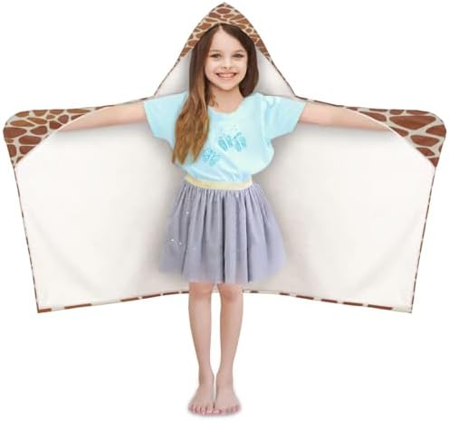 Brown Animal Giraffe Skin Print Kids Bath Towel