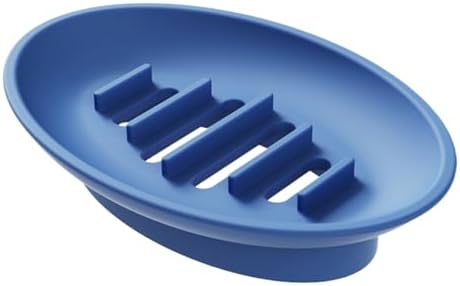 Silicone Soap Dish for Shower Bar Holder Tray with Drainage