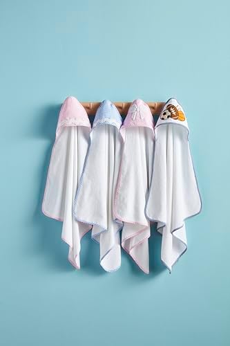 Mud Pie Childrens Pink Gingham Hooded Towel