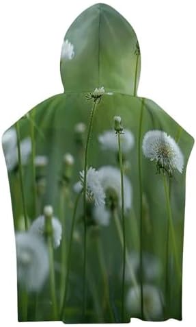 Kids Bath Towel with Dandelions Print Hoodie