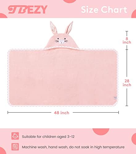 TBEZY Hooded Towel for Kids with Bunny Design