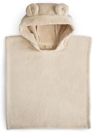 Mushie Poncho Towel for Kids Fog 1-3 Years