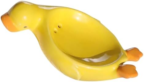 Ciieeo Decorative Ceramic Soap Holder Duck for Bathroom