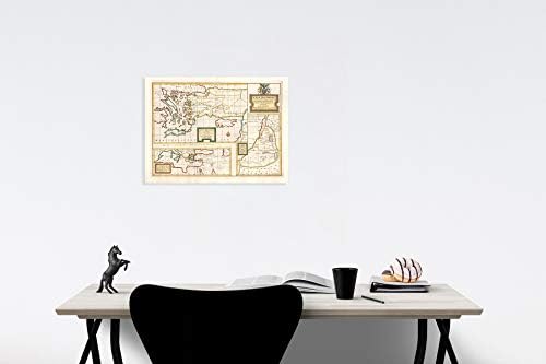 Historic Map Showing New Testament Places 1712 Wall Art 30x24