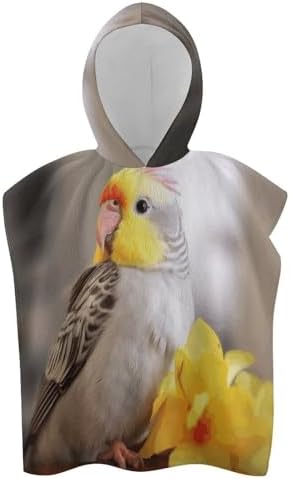 Cute Cockatiel Kids Hooded Bath Towel