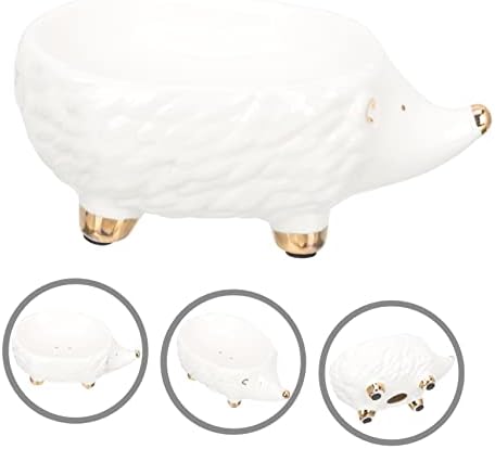 Hedgehog Shaped Ceramic Soap Holder for Kitchen Bathroom