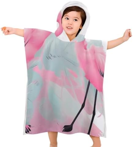 Love Flamingo Kids Hooded Bath Towel