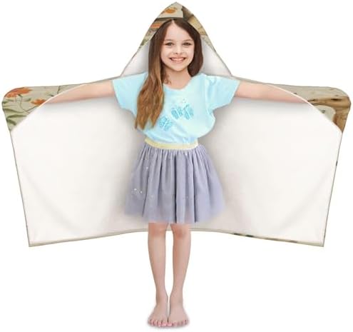 Piolysio Camel Hooded Towels for Kids