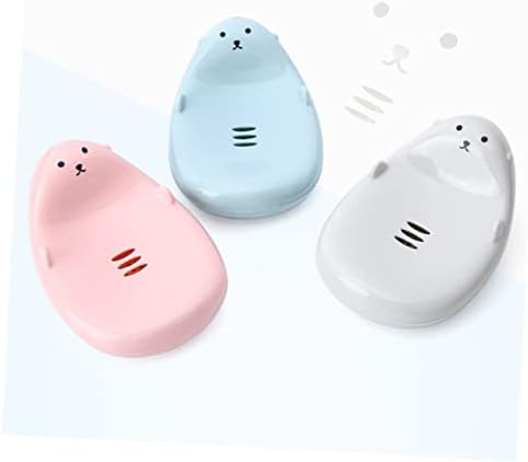 Ciieeo Round Cartoon Soap Holder for Kids Bathroom