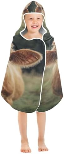 Kigai Cute Cow Hooded Bath Towel for Kids