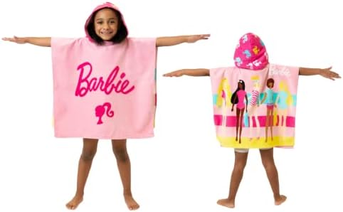 Franco Barbie Hooded Towel Poncho 24x22 Large
