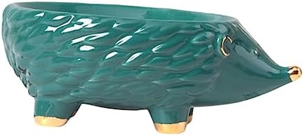 VOSAREA Ceramic Hedgehog Soap Holder Cute Cartoon Bathroom Accessory
