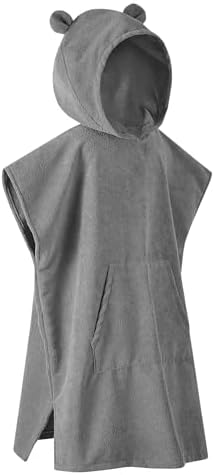 MissShorthair Kids Hooded Towel Poncho