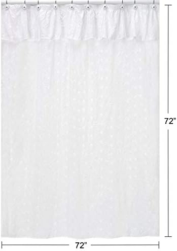 Sweet Jojo Designs White Eyelet Kids Shower Curtain