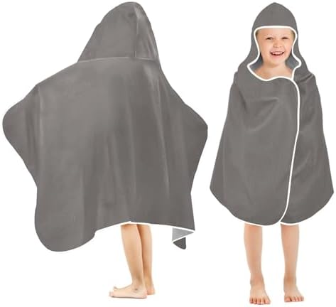 CHIFIGNO Iron Gray Quick-Dry Kids Bath Towels 50x235in