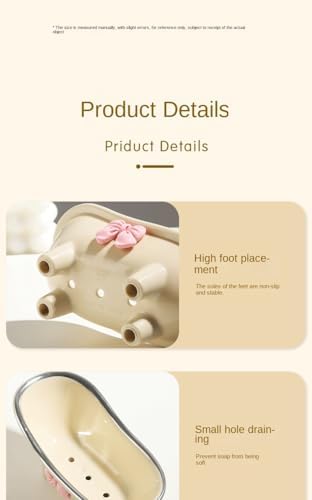 Whimsical Bathtub Shaped Soap Dish with Pink Bow
