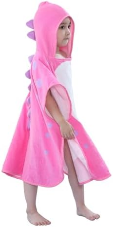 LOLANTA Kids Bath Towel with Hooded Dinosaur