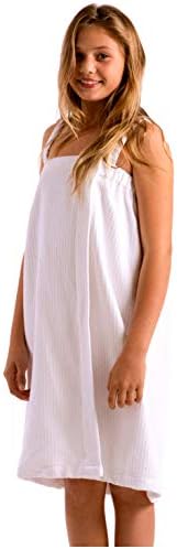 Waffle Spa Girls Cover Up Towel Small White