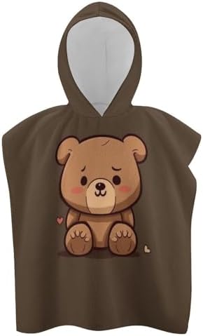 Kids Hooded Bath Towel with Cute Bear Design
