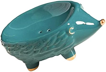 ABOOFAN Cartoon Hedgehog Soap Holder Ceramic Tray
