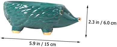VOSAREA Ceramic Hedgehog Soap Holder Cute Cartoon Bathroom Accessory