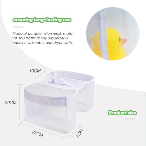DragoBud Saddle Shape Bath Toy Organizer 2 Compartments