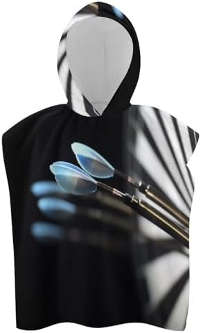 Kids Hooded Towel with Darts Arrows Print