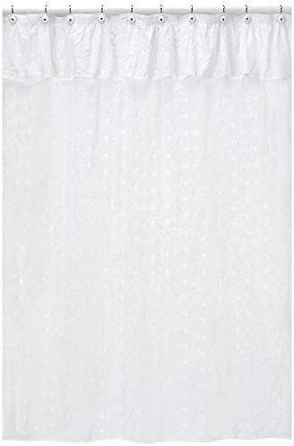 Sweet Jojo Designs White Eyelet Kids Shower Curtain