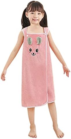 PURFUN Girls Beach Towel Wrap with Cartoon Rabbit