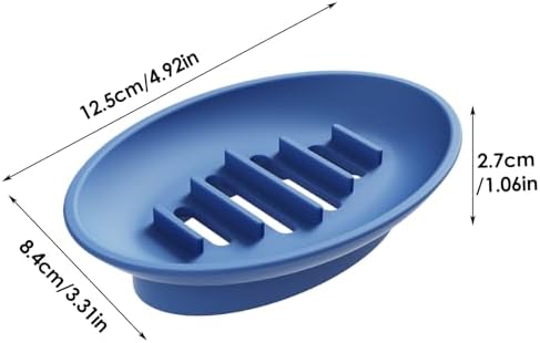 Silicone Soap Dish for Shower Bar Holder Tray with Drainage