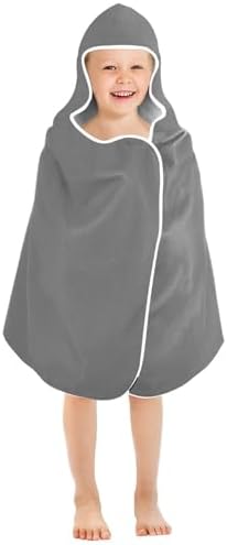 GAIGEO Dim Gray Kids Bath Towels Quick Dry Swim Towel for Toddlers
