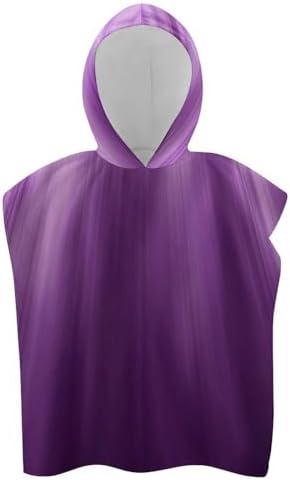 Kids Hooded Bath Towel Purple with Light Print