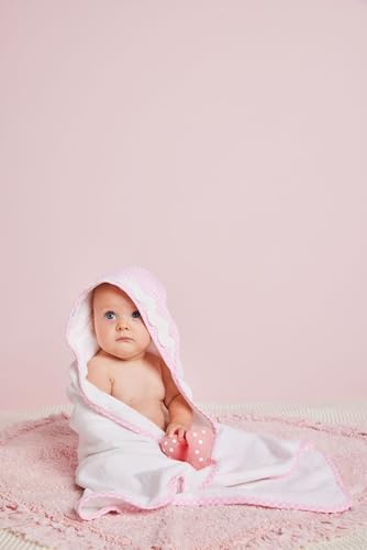 Mud Pie Childrens Pink Gingham Hooded Towel