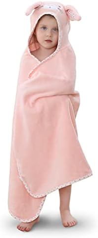 TBEZY Hooded Towel for Kids with Bunny Design