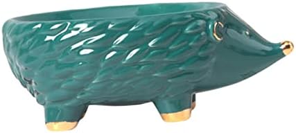 Ceramic Hedgehog Soap Dish with Self-Draining Design