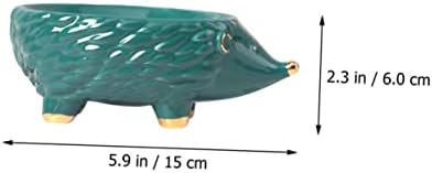 Elegant Nordic Ceramic Soap Holder with Cartoon Hedgehog Design