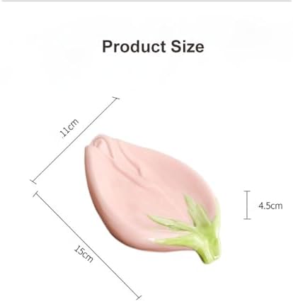 Ceramic Self Draining Soap Dish with Rose Design