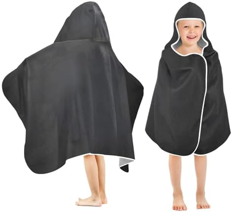 Xigua Abstract Gradient Black Kids Hooded Towel