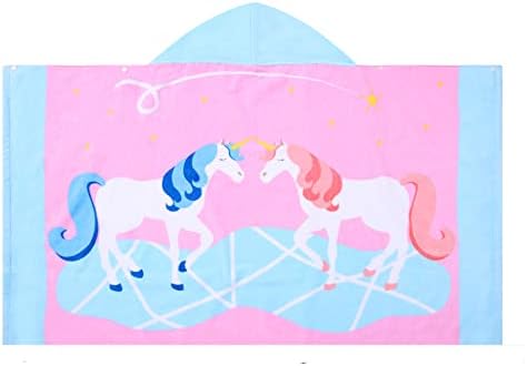 Kids Bath Towels with Hooded Design and Cute Cartoon Pattern