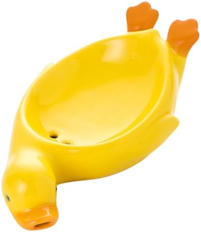 Cute Duck Ceramic Soap Holder with Self Draining Feature
