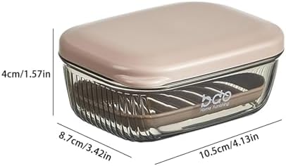 Leakproof Travel Soap Case with Lid and Drainage Tray