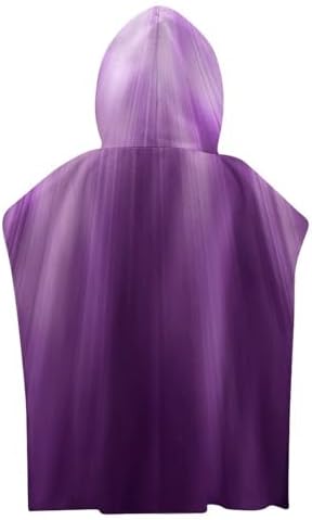 Kids Hooded Bath Towel Purple with Light Print